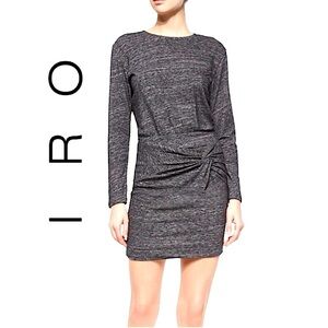 IRO. EUC. “LETICIA” Gorgeous body con long sleeve mini dress. Dark Grey. Medium